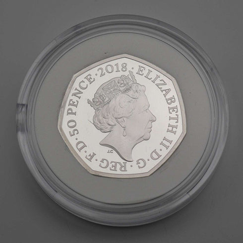 United Kingdom Beatrix Potter 150th Anniversary "Mrs. Tittlemouse" 50p Proof Silver Coin Royal Mint with Case and Certificate 26336
