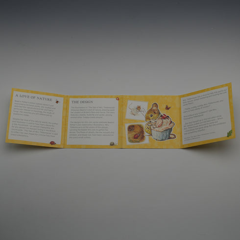 United Kingdom Beatrix Potter 150th Anniversary "Mrs. Tittlemouse" 50p Proof Silver Coin Royal Mint with Case and Certificate 26336