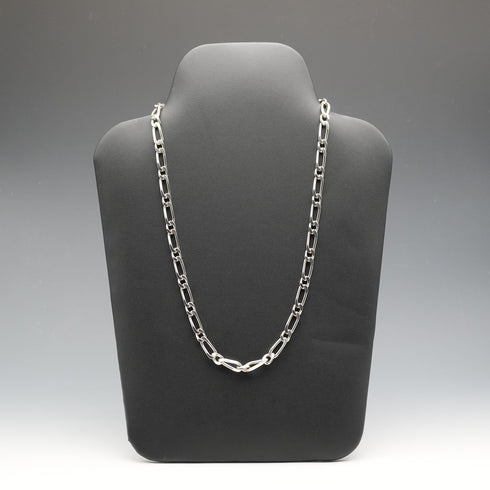 Vintage Figaro Chain Sterling Silver Necklace 56cm 44g