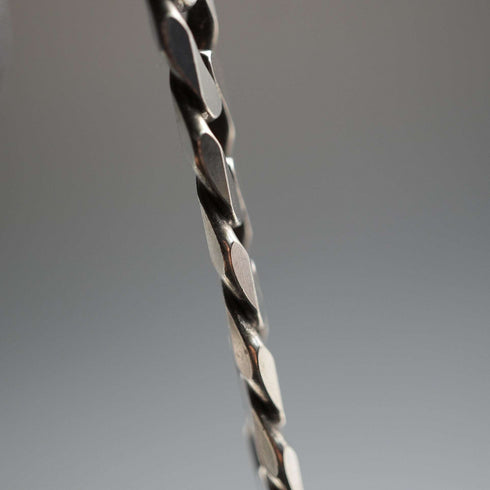 British Vintage Sterling Silver Curb Chain Necklace, 51cm, 64g