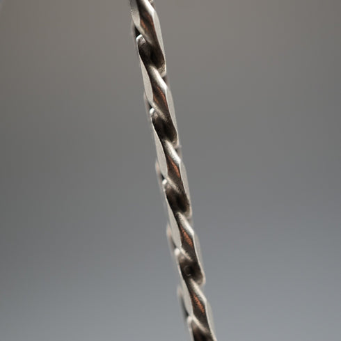 British Vintage Sterling Silver Curb Chain Necklace, 52cm, 66g, with Case