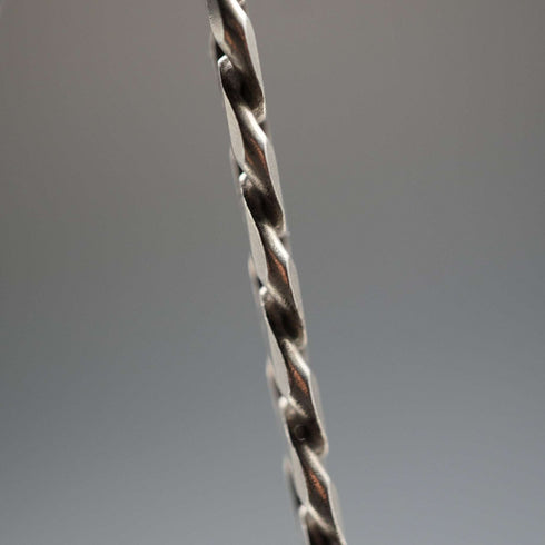 British Vintage Sterling Silver Curb Chain Necklace, 52cm, 66g, with Case
