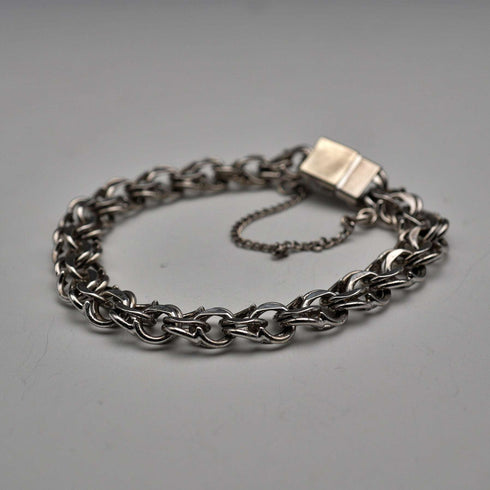 Vintage Chunky Chain Sterling Silver Bracelet 19g