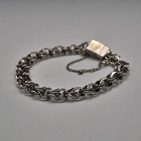 Vintage Chunky Chain Sterling Silver Bracelet 19g