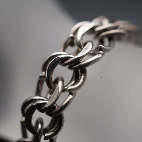 Vintage Chunky Chain Sterling Silver Bracelet 19g