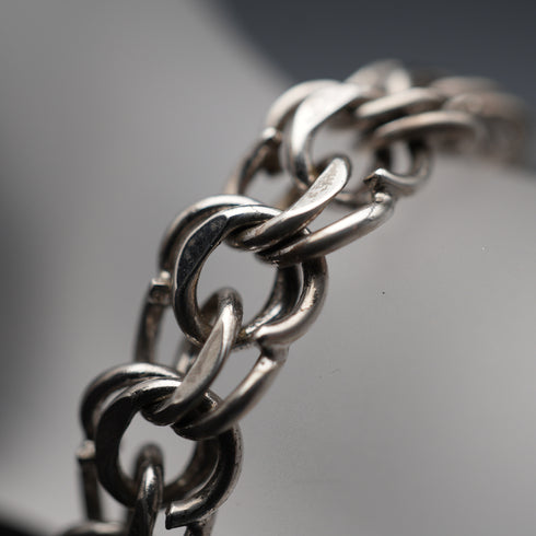 Vintage Chunky Chain Sterling Silver Bracelet 19g