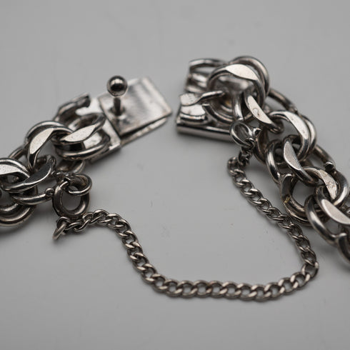 Vintage Chunky Chain Sterling Silver Bracelet 19g