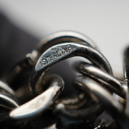 Vintage Chunky Chain Sterling Silver Bracelet 19g