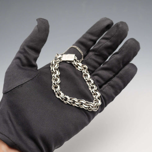 Vintage Chunky Chain Sterling Silver Bracelet 19g
