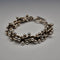 Vintage three-dimensional knit ball cluster sterling silver bracelet 70g