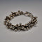 Vintage three-dimensional knit ball cluster sterling silver bracelet 70g