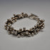 Vintage three-dimensional knit ball cluster sterling silver bracelet 70g