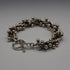 Vintage three-dimensional knit ball cluster sterling silver bracelet 70g