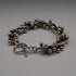 Vintage three-dimensional knit ball cluster sterling silver bracelet 70g