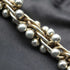 Vintage three-dimensional knit ball cluster sterling silver bracelet 70g