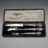 1846 British Antique Sterling Silver Christening Cutlery Set, Total 65g, Cased by Yapp & Woodward