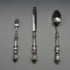 1846 British Antique Sterling Silver Christening Cutlery Set, Total 65g, Cased by Yapp & Woodward