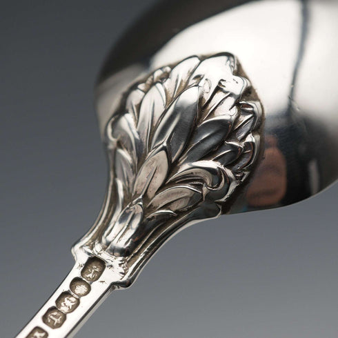 1846 British Antique Sterling Silver Christening Cutlery Set, Total 65g, Cased by Yapp & Woodward