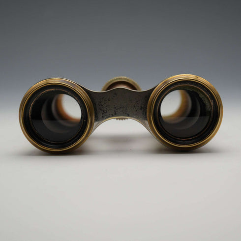 French Antique Mother-of-Pearl Opera Glasses Binoculars Marchand Paris