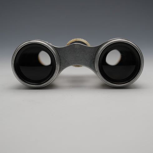 French Antique Silver-tone Floral Bird Motif Opera Glasses Binoculars Lemaire Paris