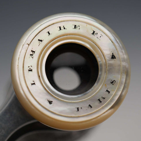 French Antique Silver-tone Floral Bird Motif Opera Glasses Binoculars Lemaire Paris