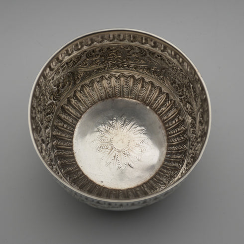 1880 British Antique Sterling Silver Bowl 118g Charles Stuart Harris