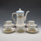 UK Vintage Carlton China Coffee Pot, Cream Jug, and 4 Demitasse Cups & Saucers