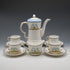 UK Vintage Carlton China Coffee Pot, Cream Jug, and 4 Demitasse Cups & Saucers