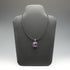 Vintage Sterling Silver Amethyst Pendant with Leather and Sterling Silver Chain
