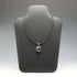 Vintage Sterling Silver Amethyst Pendant with Leather and Sterling Silver Chain
