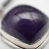 Vintage Sterling Silver Amethyst Pendant with Leather and Sterling Silver Chain