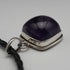 Vintage Sterling Silver Amethyst Pendant with Leather and Sterling Silver Chain