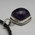 Vintage Sterling Silver Amethyst Pendant with Leather and Sterling Silver Chain