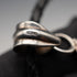 Vintage Sterling Silver Amber Pendant with Leather & Sterling Silver Chain