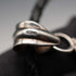 Vintage Sterling Silver Amber Pendant with Leather & Sterling Silver Chain