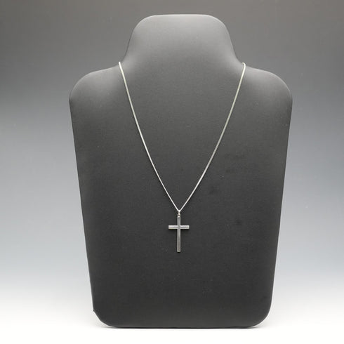 Vintage Sterling Silver Cross Pendant with Sterling Silver Chain