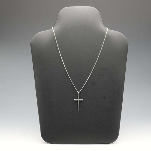 Vintage Sterling Silver Cross Pendant with Sterling Silver Chain