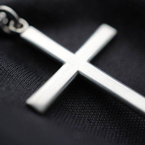 Vintage Sterling Silver Cross Pendant with Sterling Silver Chain