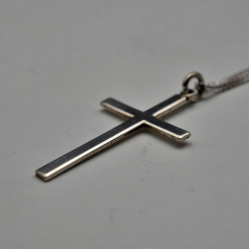 Vintage Sterling Silver Cross Pendant with Sterling Silver Chain