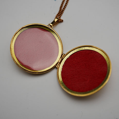 British Vintage Rolled Gold Locket Pendant, Excalibur