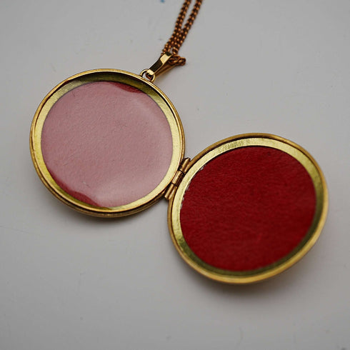 British Vintage Rolled Gold Locket Pendant, Excalibur