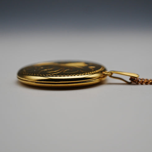 British Vintage Rolled Gold Locket Pendant, Excalibur