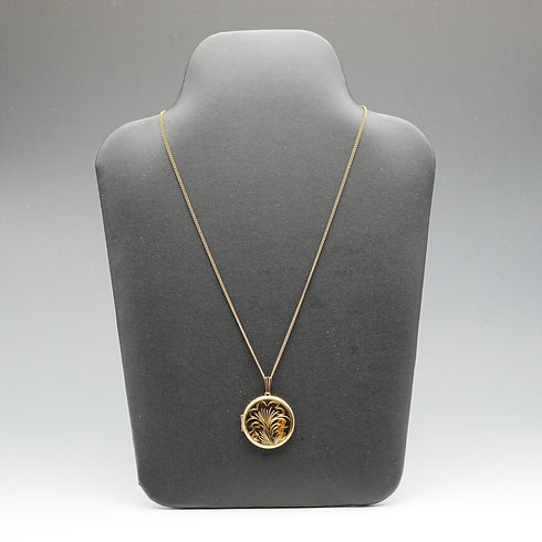 British Vintage Rolled Gold Locket Pendant, Excalibur