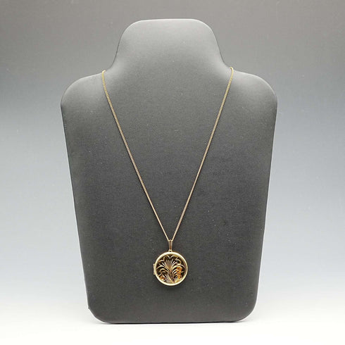 British Vintage Rolled Gold Locket Pendant, Excalibur