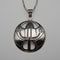British Vintage Sterling Silver Art Nouveau Round Pendant with Sterling Silver Chain Kit Heath