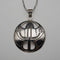 British Vintage Sterling Silver Art Nouveau Round Pendant with Sterling Silver Chain Kit Heath