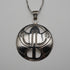 British Vintage Sterling Silver Art Nouveau Round Pendant with Sterling Silver Chain Kit Heath