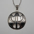 British Vintage Sterling Silver Art Nouveau Round Pendant with Sterling Silver Chain Kit Heath