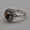 Vintage Tiger's Eye & Marcasite Sterling Silver Ring (US size 7)