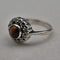Vintage Tiger's Eye & Marcasite Sterling Silver Ring (US size 7)